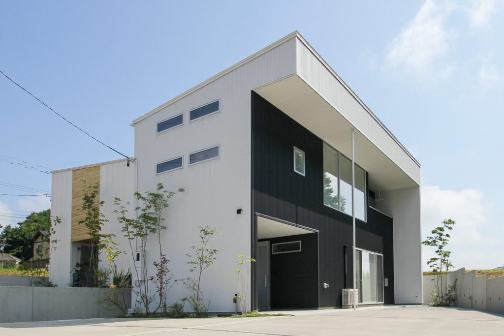 田村市の施工事例、建築家とコラボレートした、コンパクト＆北欧デザインの家・外観