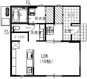 貝山新築分譲住宅-1階間取り